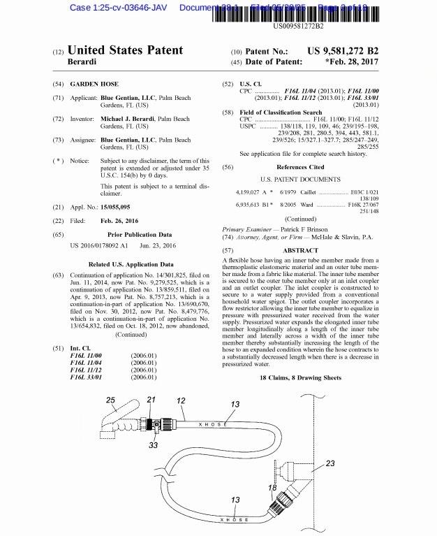 有被告名单，专利发威，25-cv-593插座延长器和25-cv-3646伸缩水管和25-cv-836电池盒