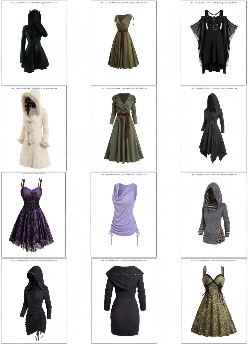 Keith代理植物插画26-cv-573和国人起诉服装版权26-cv-1066和26-cv-1242女士蕾丝上衣