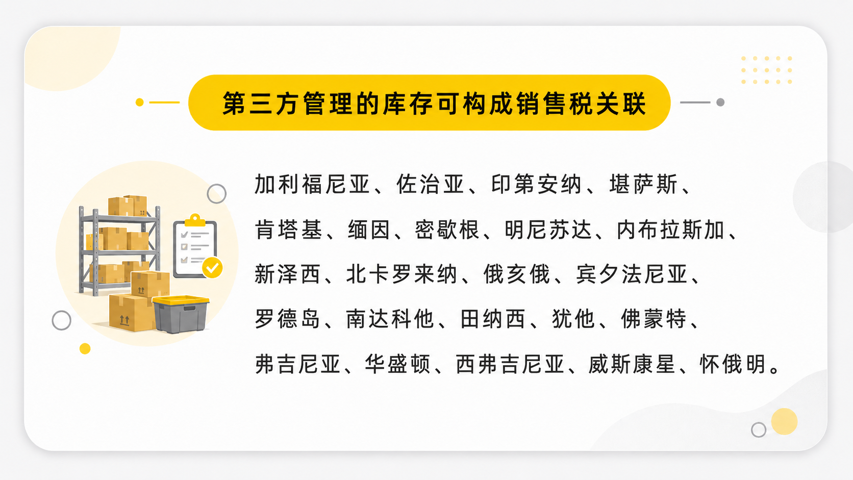 货物都在亚马逊仓库，就可以不用管销售税了吗？