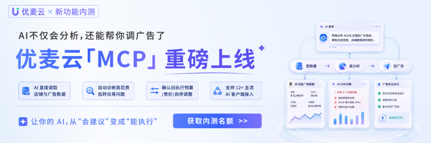 优麦云 MCP，让你的 AI 真正懂亚马逊运营、能操作