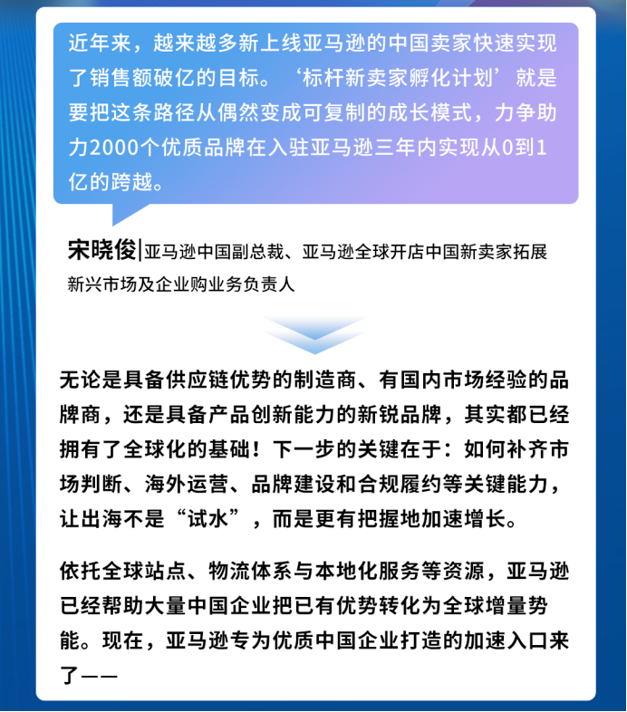 入驻亚马逊三年做到销售额破亿？标杆孵化计划把成功路径标准化