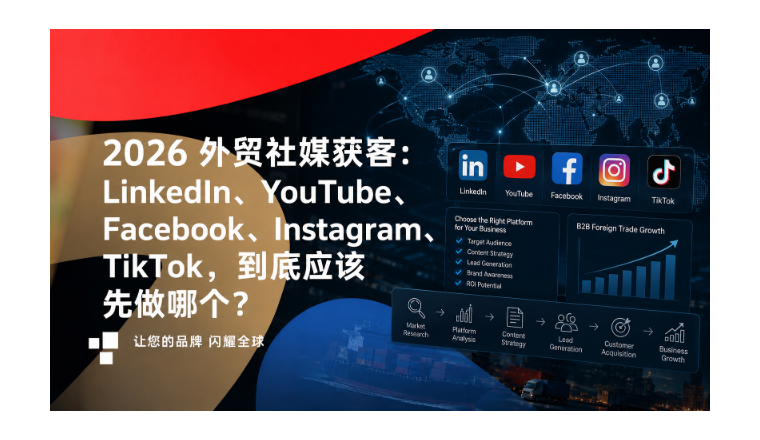 2026 外贸社媒获客：LinkedIn、YouTube、Facebook、Instagram、TikTok，到底应该先做哪个？