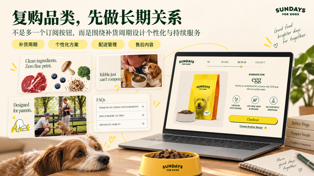 独立站优秀案例分析：Sundays for Dogs如何把高品质狗粮卖成订阅服务