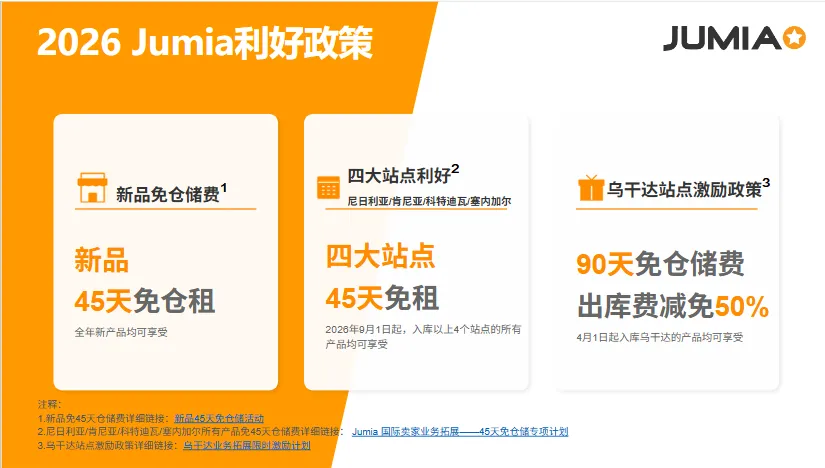 Jumia 2026海外仓开店指引&最新利好政策