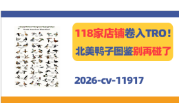 118家店铺卷入TRO！这张北美鸭子图鉴别再碰了！