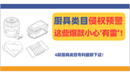 谨防踩坑！6款厨具类目专利最新下证！
