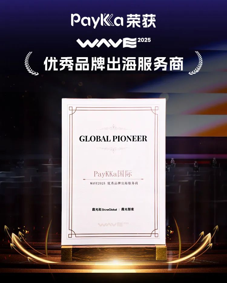 跨境支付新标杆丨PayKKa斩获WAVE 2025"优秀品牌出海服务商"大奖！