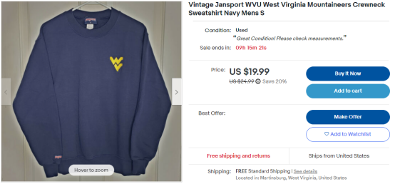 WVU大学体育商标发案维权，看下你有没有中招