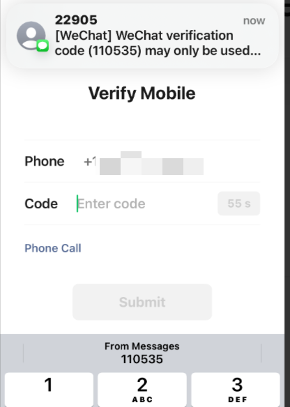 WeChat海外微信注册图文教程