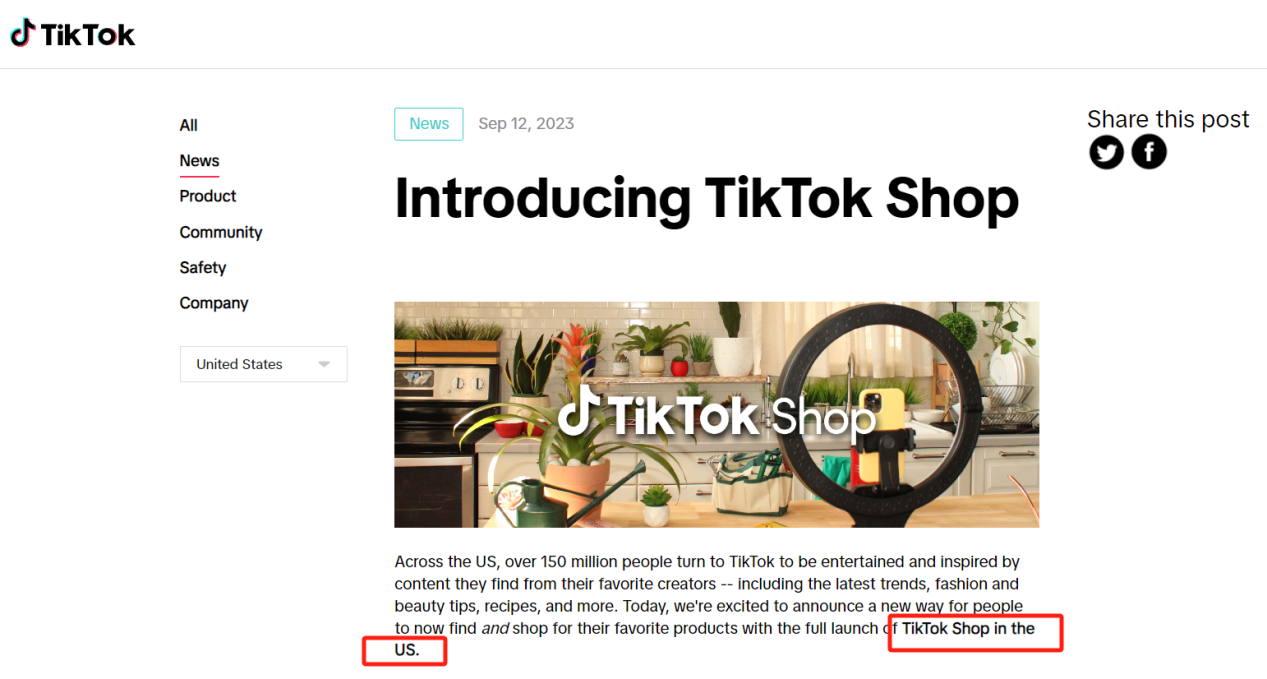 官宣：TikTok Shop美国站点正式全面开放