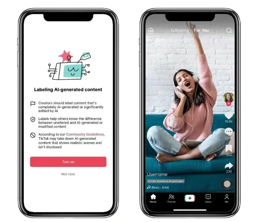 TikTok升级AI内容新功能，看多少AI视频，你说了算