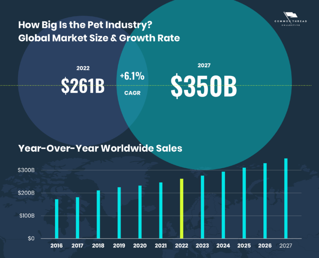 全球宠物市场持续增长，这几大热销品类商机无限