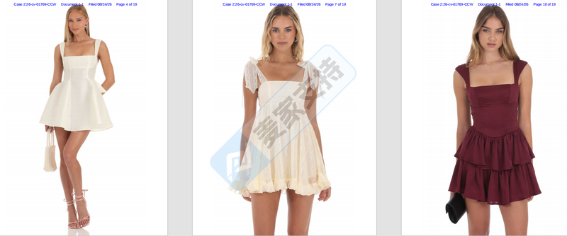 Lucy in the Sky服装摄影版权维权，97名跨境卖家涉诉