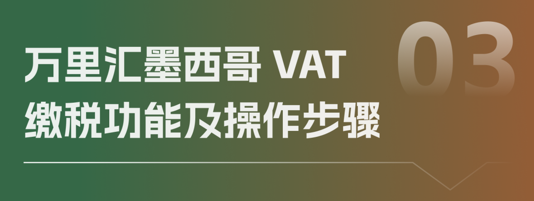 搞定 RFC 缴税！万里汇墨西哥VAT功能全新升级！