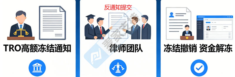 【麦家支持案例分享】专业团队出马！3.5万美元冻结和解成本低至4.6k美元，虎口成功脱险！