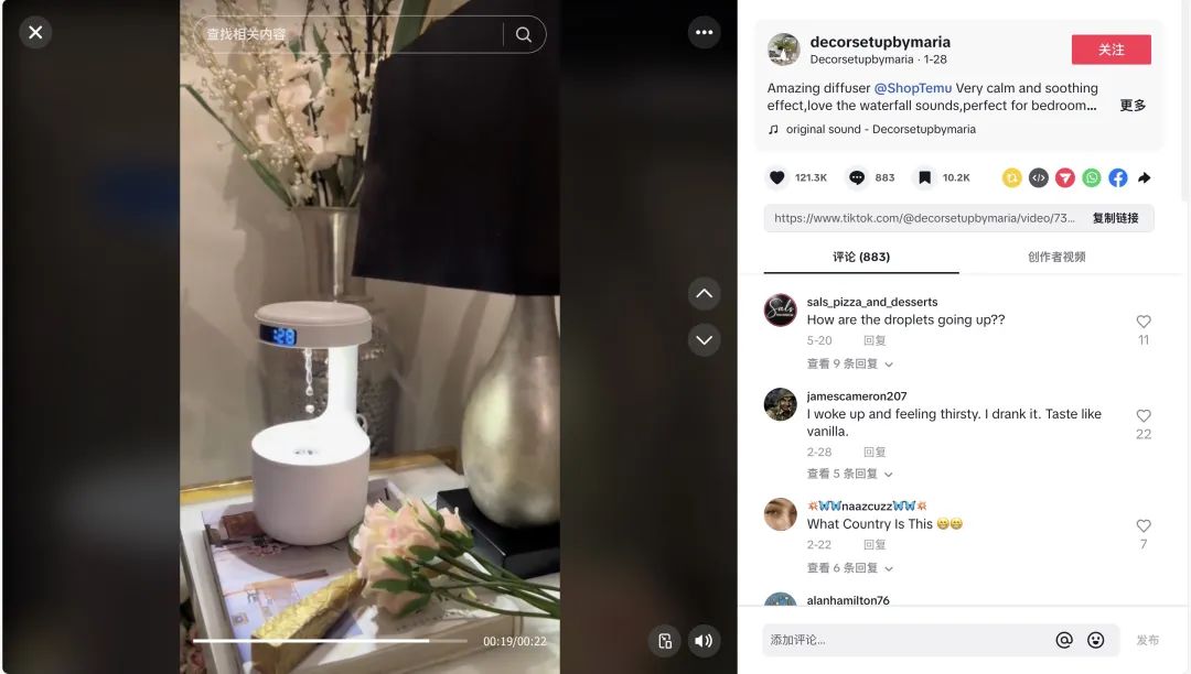 加湿器也能玩出新花样？冷门商品在TikTok一夜爆红！