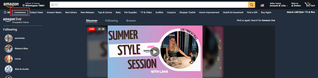 亚马逊网红直播会在哪些位置为卖家引流