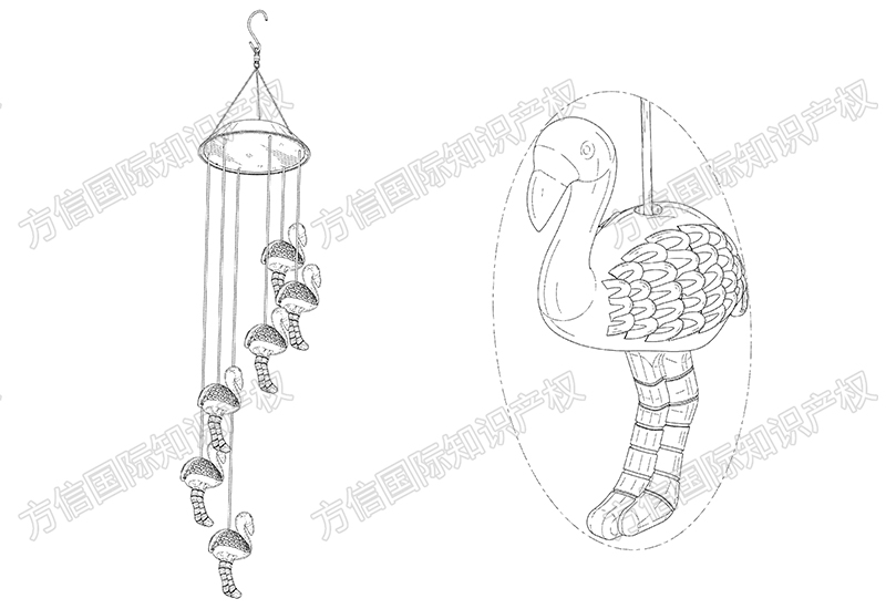 抢手爆款太阳能火烈鸟风铃Solar flamingo wind chime专利已下证!速查避雷