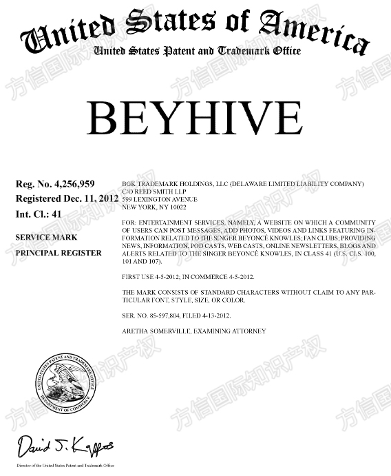 25- cv-4878，美国热门歌手BEYONCE'碧昂斯发起商标维权！