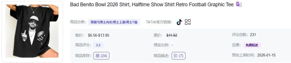 TikTok体育消费狂潮来袭，超级碗、世界杯周边又爆单了