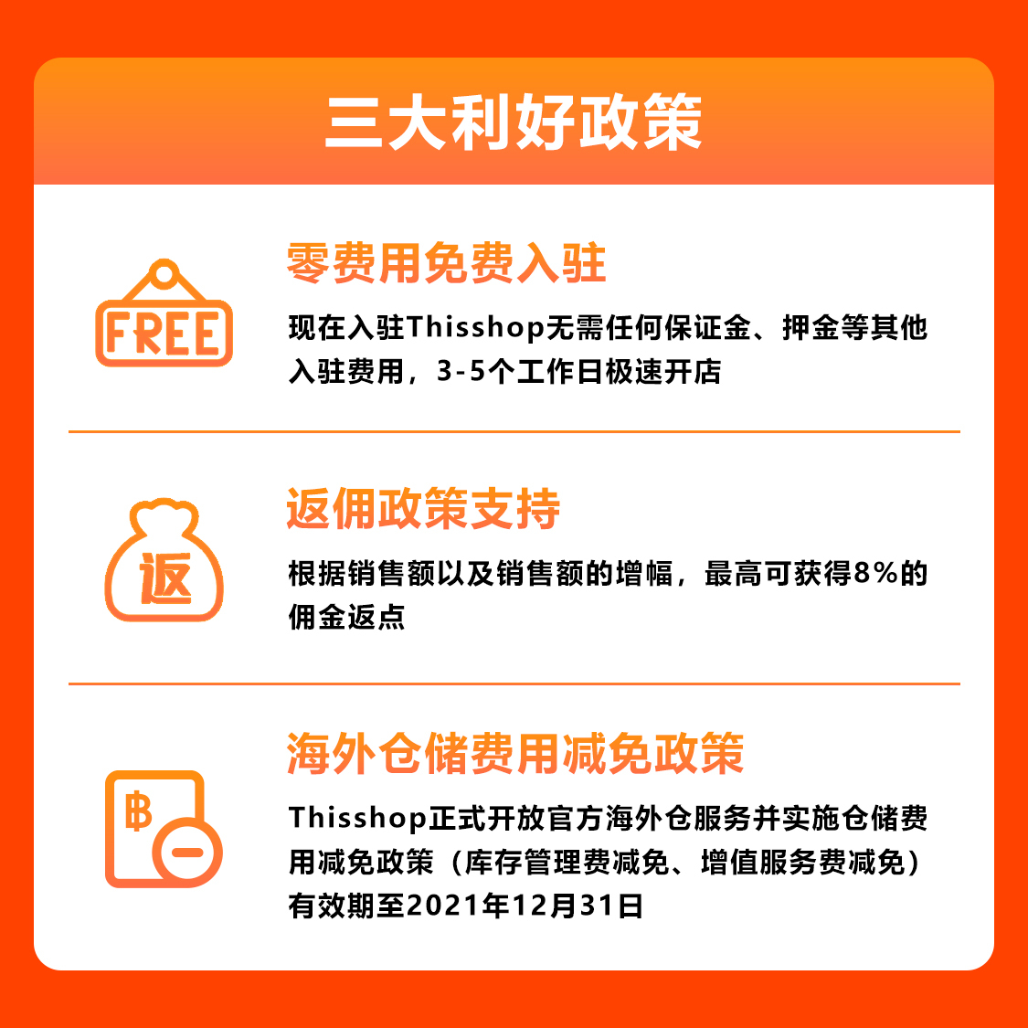 三大扶持政策，轻松开店！0元免费入驻Thisshop掘金泰国新蓝海