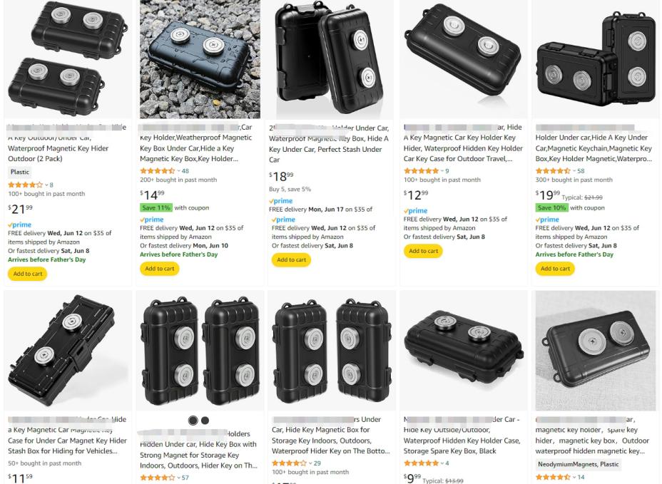 50个被告名单已公布!国人专利磁铁钥匙盒正在维权中!