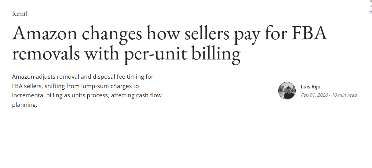 亚马逊FBA新规！计费方式突变