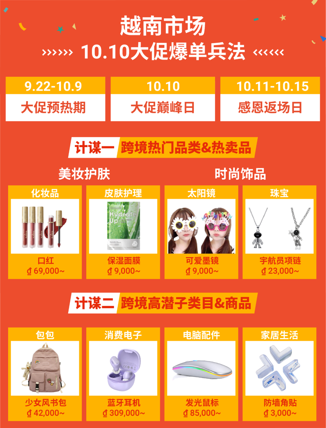 9.9冲刺! 卖家24小时作战细则, 5大东南亚消费画像助攻, 附10.10选品