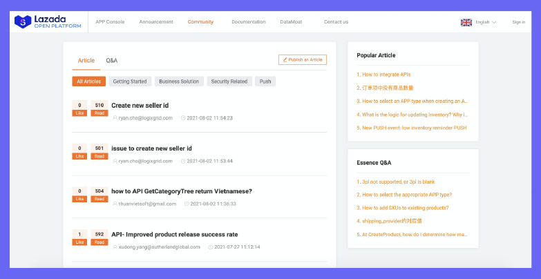 API接口能力不足？Bug处理慢？Lazada开放平台2.0全部优化！