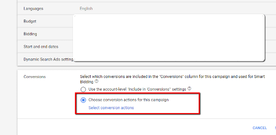 如何设置谷歌广告转化操作集