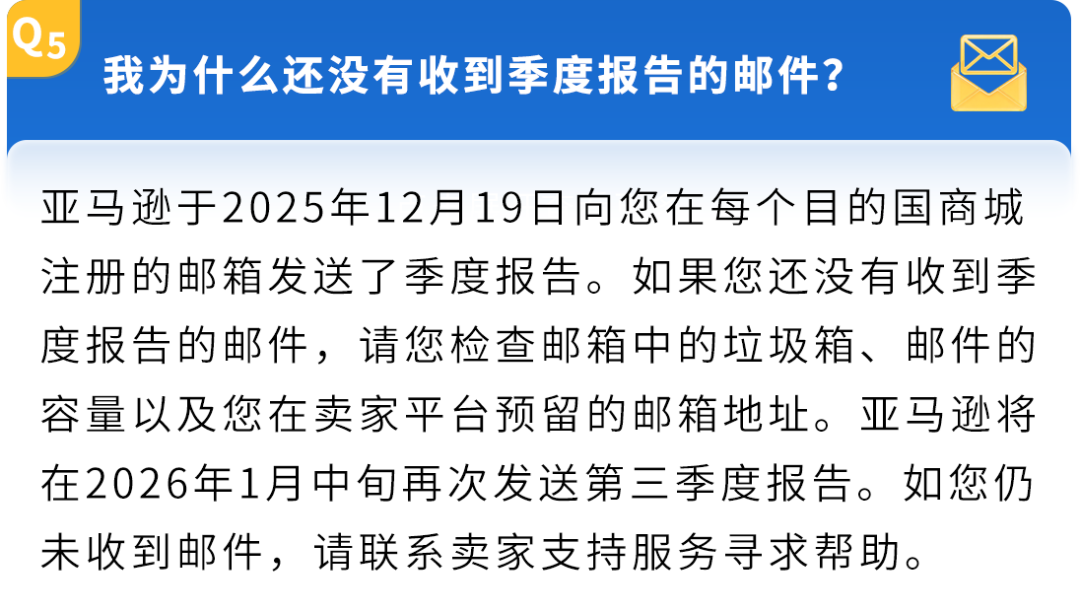 关于2025年第三季度中国卖家税务信息报送的常见问题说明