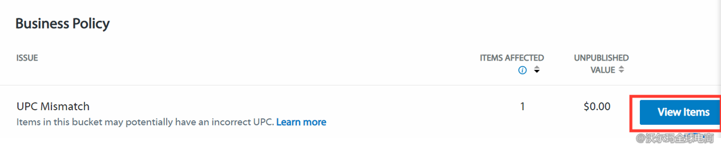 Seller Center报告分析：Unpublished Items