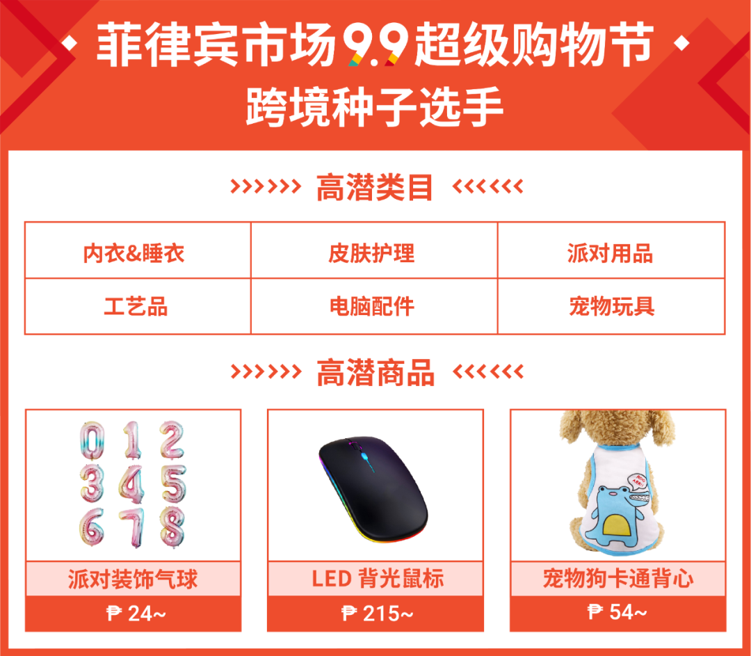 菲律宾新加坡市场9.9大促日历、亮点、热卖品续上了!