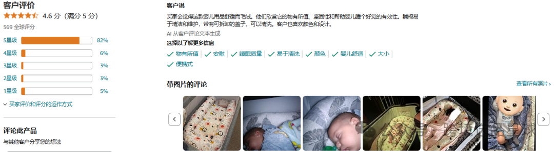 亚马逊选品第51期2024年婴儿躺椅市场分析：填充棉款式竞争激烈，潜力巨大
