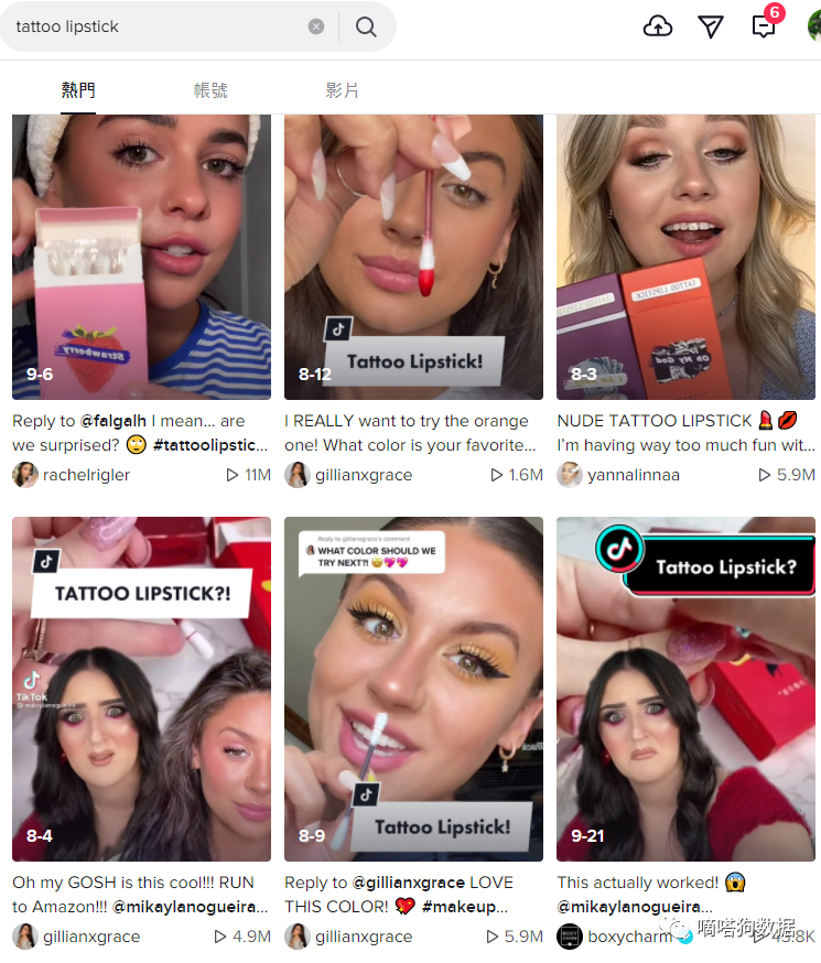 TikTok爆品盘点！单条视频获五千万播放的画眉神器，纹身口红“卖爆了”