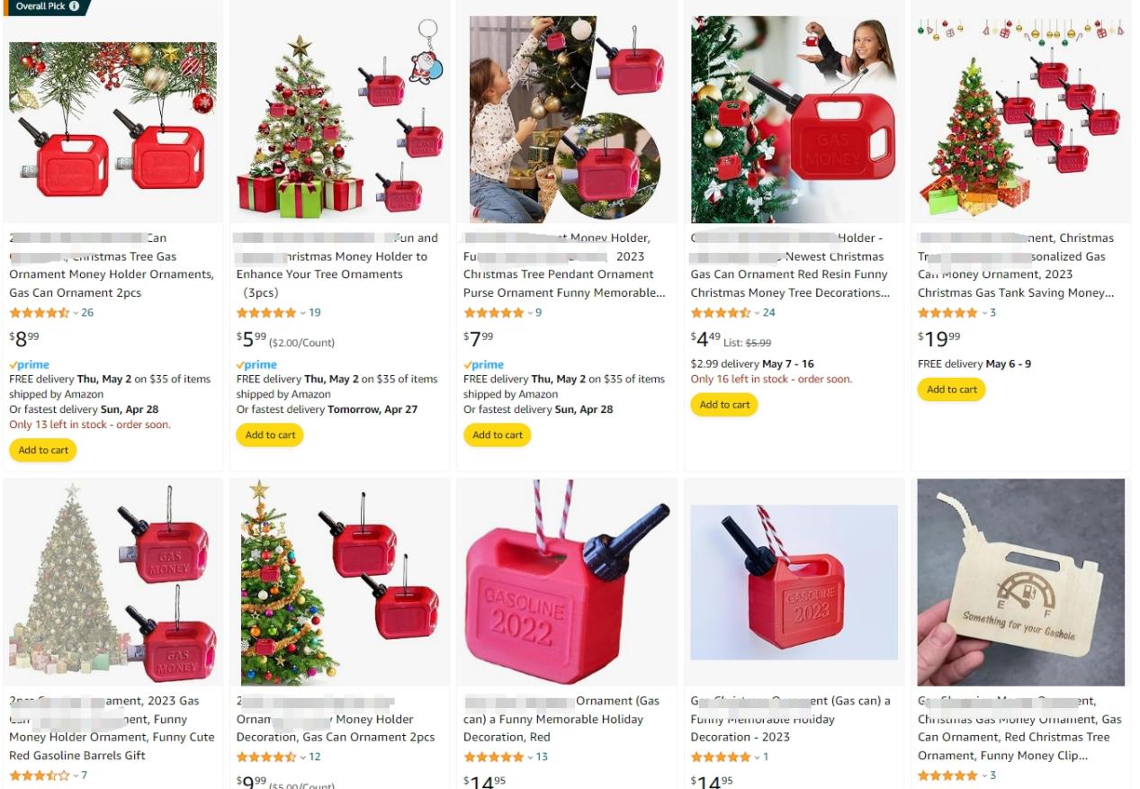 403个卖家被告!Gas Can Ornament气罐装饰图版权维权,名单已公布!