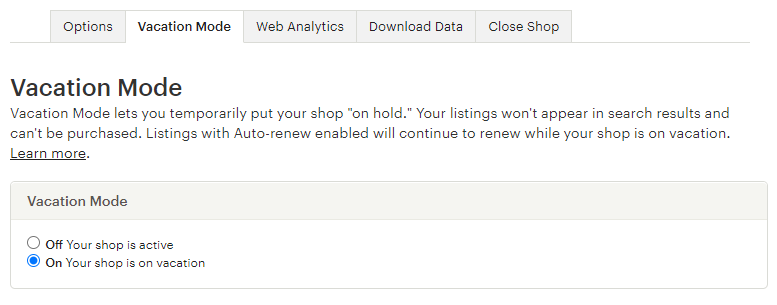 Etsy如何设置假期模式，它有何影响？