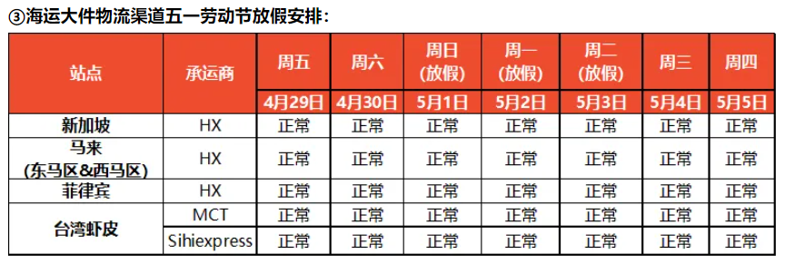 Shopee公告更新：Shopee2022年五一劳动节放假安排通知
