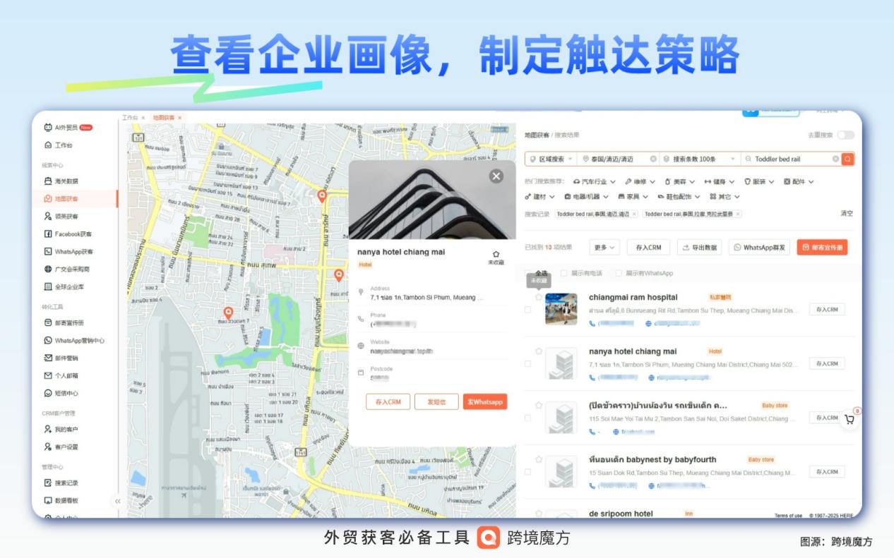 嬰幼兒用品外貿(mào)獲客難？跨境魔方地圖一招破局