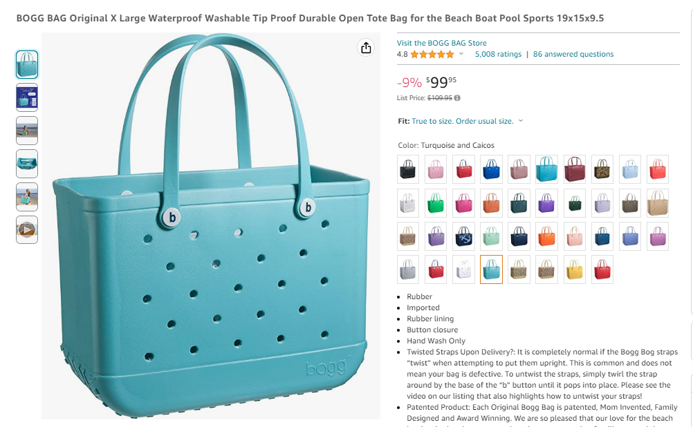 灵感源于Crocs, Bogg bag沙滩包美国侵权预警