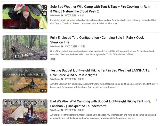 头部户外出海品牌Naturehike、Geertop和MOBI GARDEN合作红人盘点