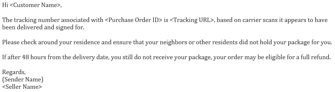 消息中心常見回復模板