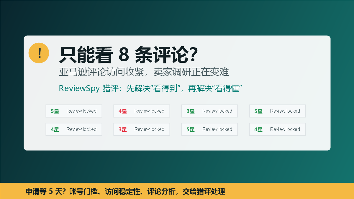 读懂Review系列01|只能看 8 条评论？亚马逊评论收紧，卖家调研难题终于有解法！