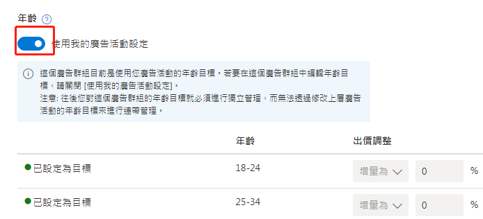 【Bing Ads】必应广告设置受众年龄和性别步骤