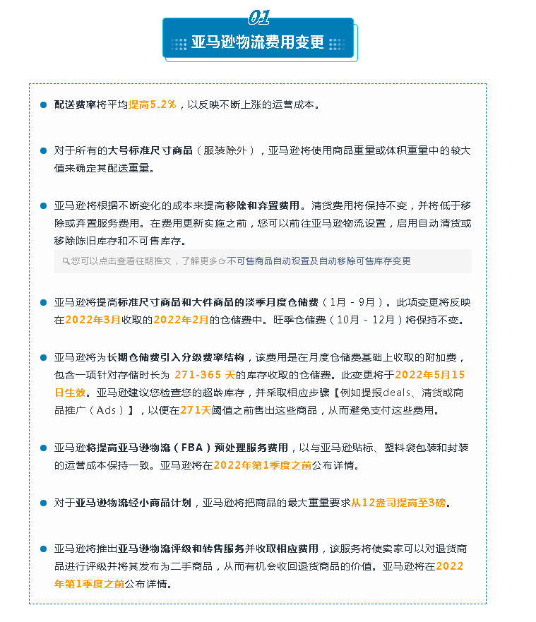 重要通知：亚马逊美国站配送费上涨啦