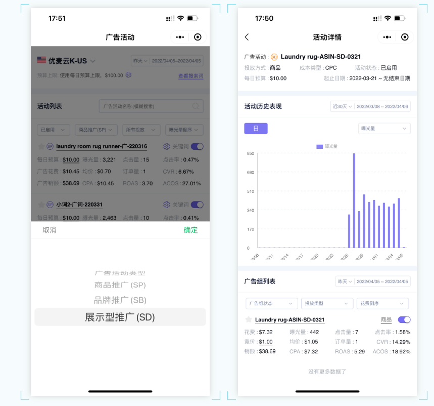 亚马逊SP、SB、SD三大广告实时维护和分时竞价,用优麦云一个后台就搞定!