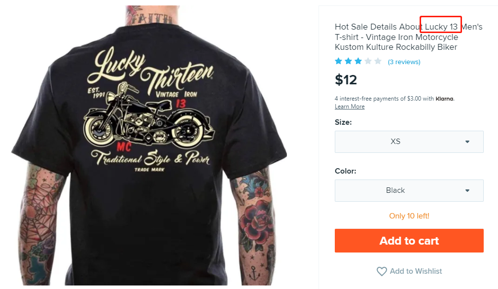 个性服装品牌Lucky 13商标维权，这三个商标很危险！