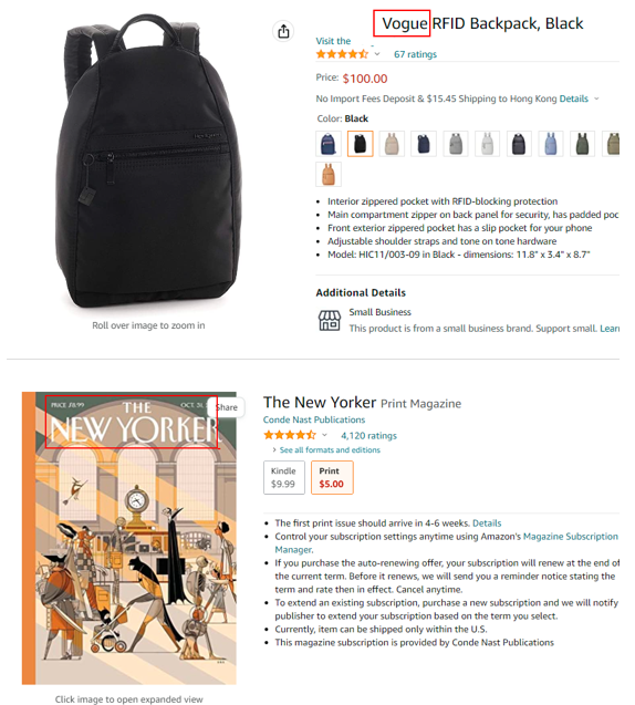 [22-5955] GBC代理VOGUE杂志发案，涉及THE NEW YORKER商标