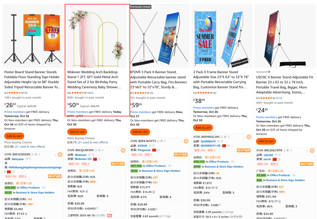 亚马逊选品结合AI解读热门产品第74期，如何快速判断横幅支架的市场是否适合我去做？