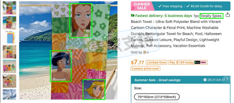 26-cv-02012,丧心病狂！totally spies近500页版权，Temu平台119店涉案！
